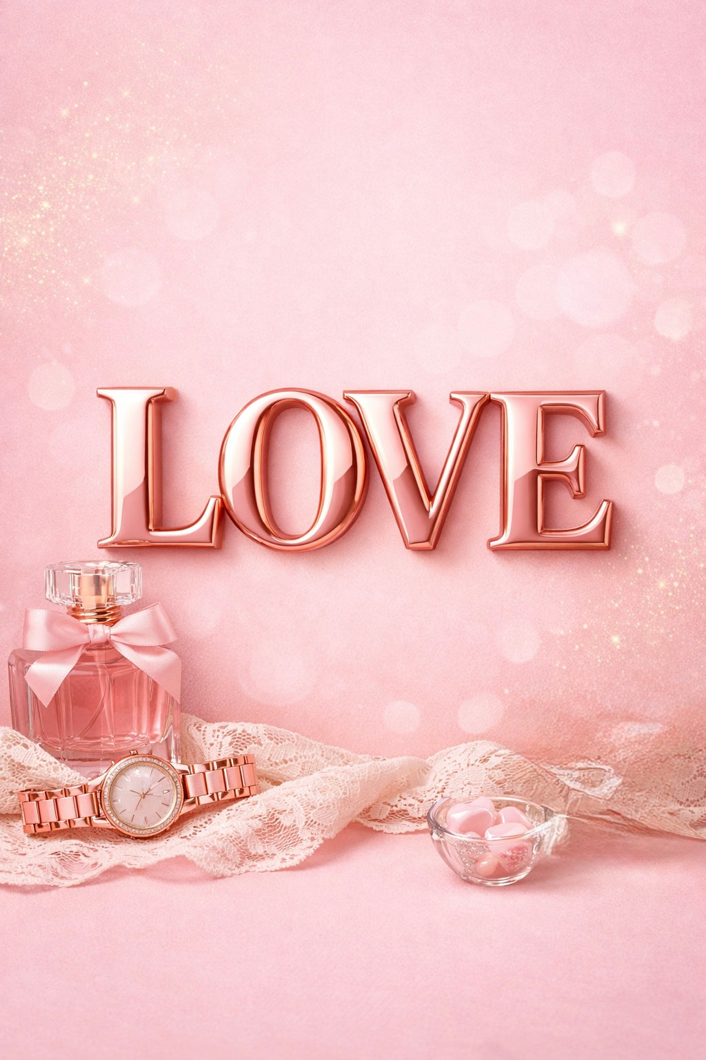 LOVE – Pink Christian Wall Art Print | Faith Home Decor