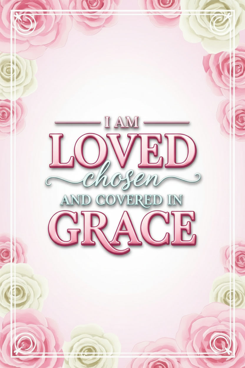I Am Loved Chosen Covered in Grace - Clean Background