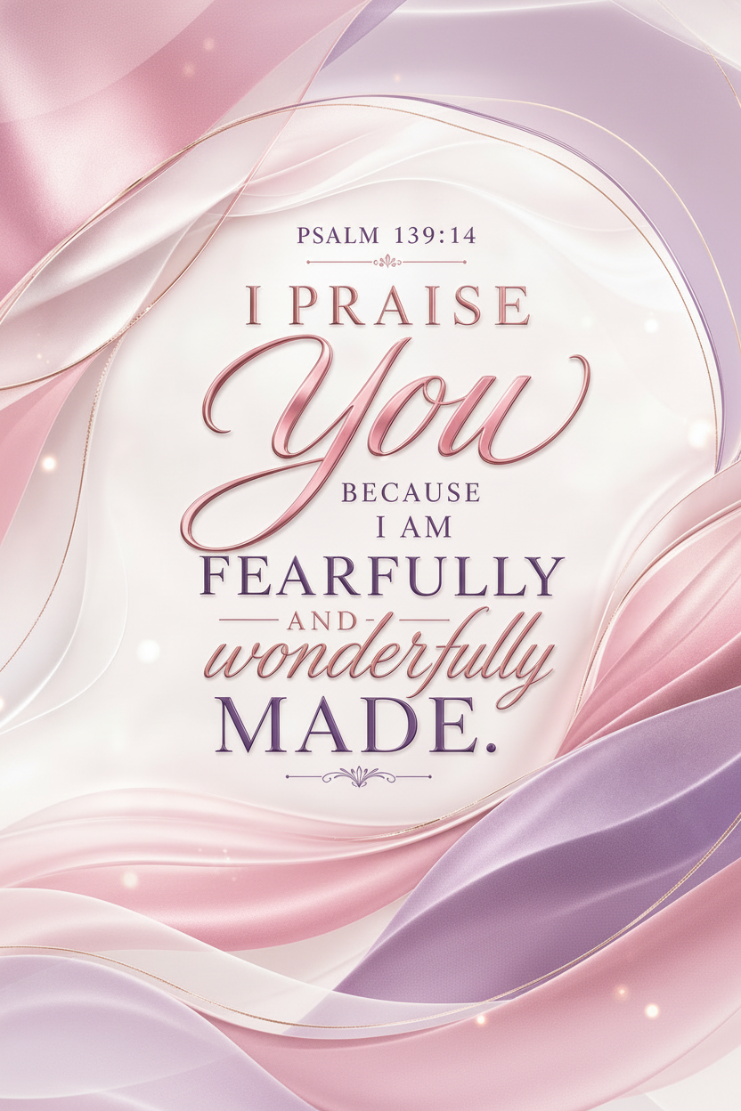 Psalm 139:14 Wall Art 8.5x11